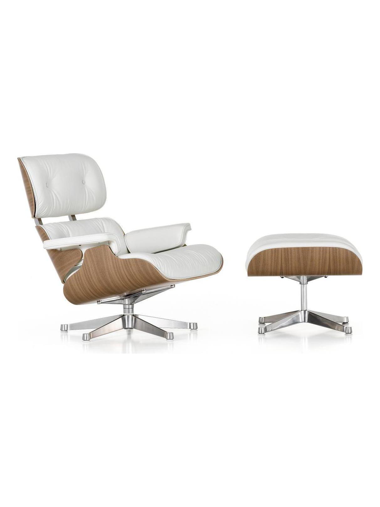 Lounge Chair & Ottoman - White Version