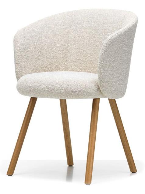 Mikado Armchair - 02 Cream-Pearl / Natural Oak
