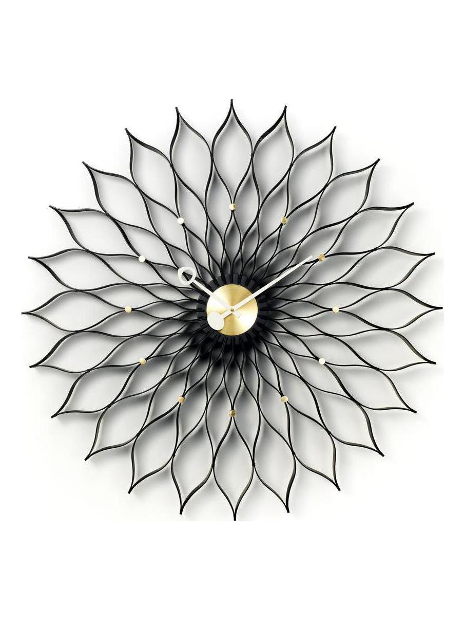 Sunflower Clock Black