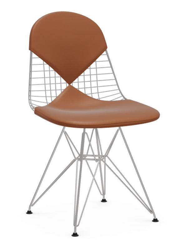 Wire Chair DKR - Chrome / Leather Premium L40 Cognac