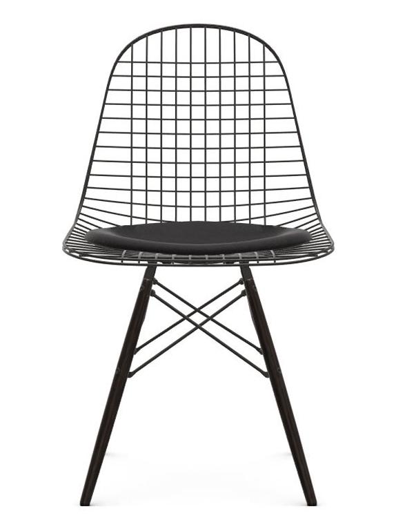 Wire Chair DKW-5 - Black Ash / Hopsak F60 Black