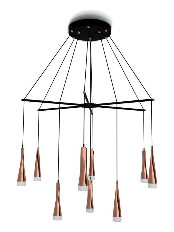 Vivida Twist 9 led suspension lamp