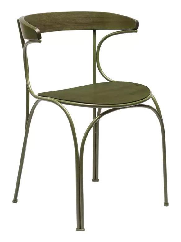 Ample Dining Chair - Ash / Steel Ral 6003