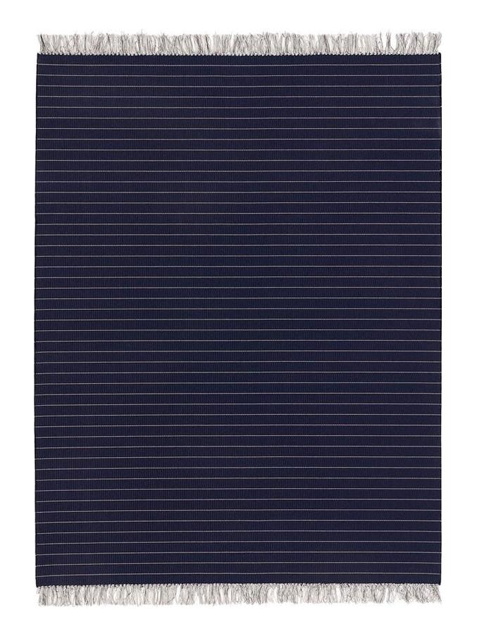 Line Rug Outdoor - Light Navy Blue / Light Sand
