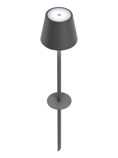 Poldina PEG Grey led battery Lamp with picket