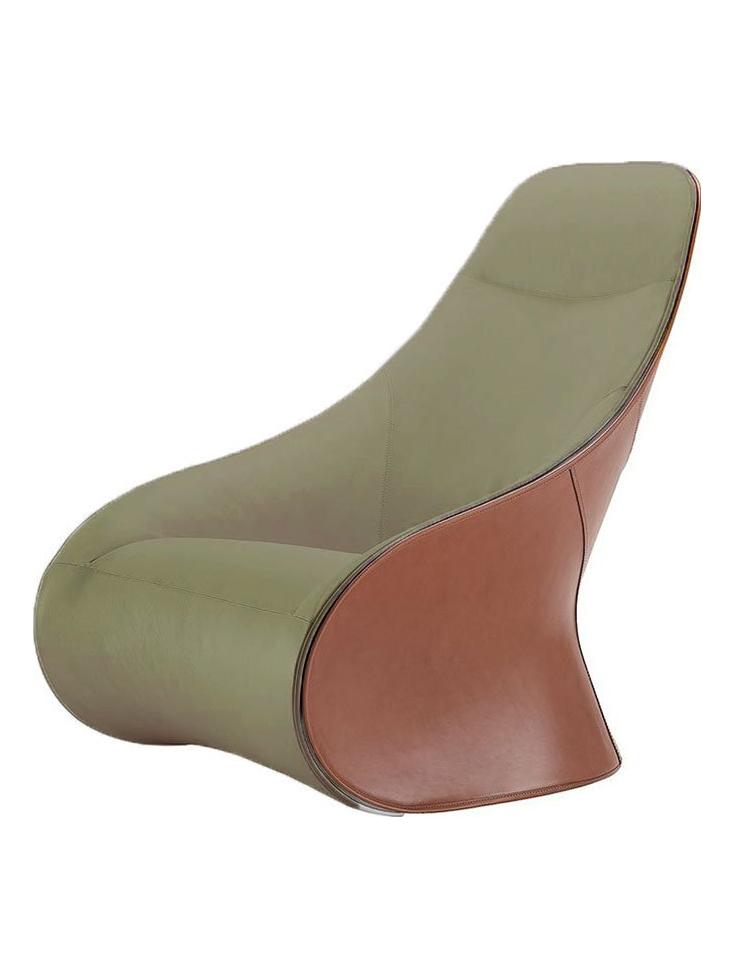 Derby Armchair - Saddle Leather Cat. 95 0713 / Fabric Cat. 20 Vins - Lino 27703 